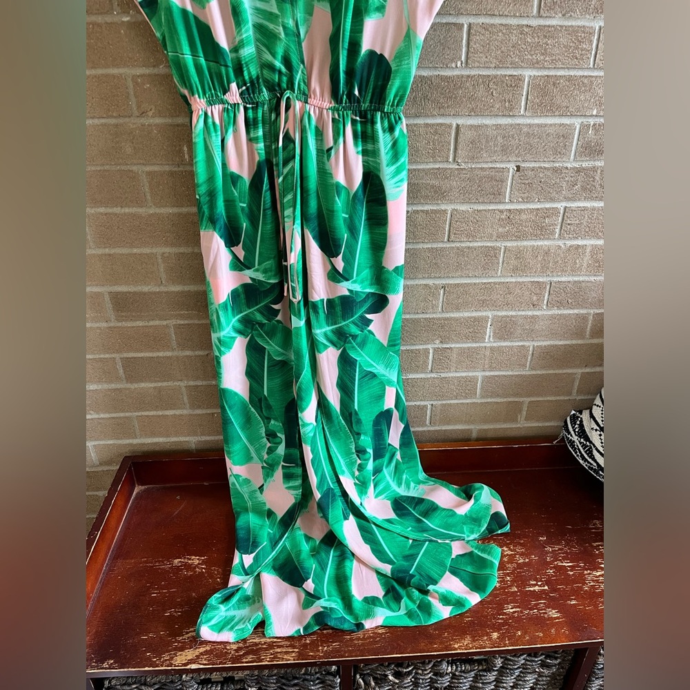 Buddy Love Tropical Green Leaf Dress - Picture 3 of 5